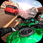 Moto rider in traffic