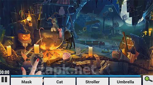 Hidden objects. Halloween games: Haunted holiday