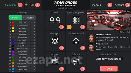 Team order: Racing manager