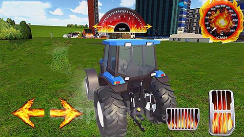 Realistic farm tractor driving simulator