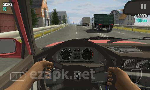 Racing in car
