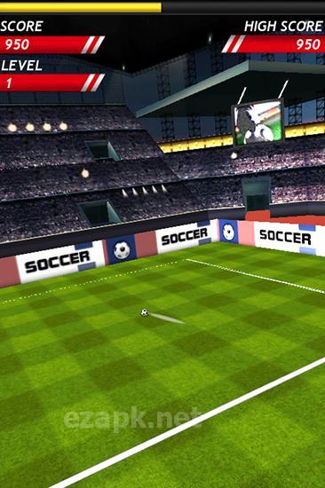 Finger free kick master. Kicks soccer