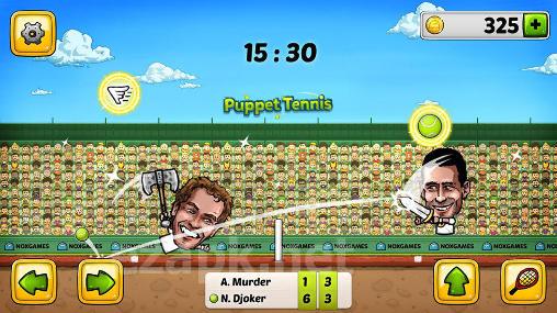 Puppet tennis: Forehand topspin