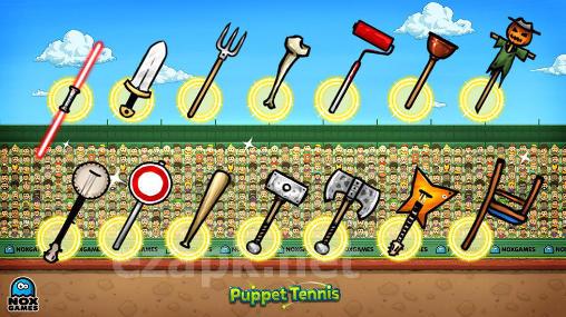 Puppet tennis: Forehand topspin