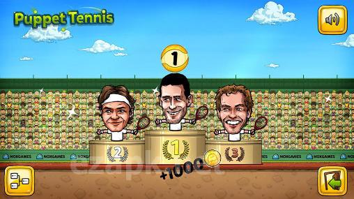 Puppet tennis: Forehand topspin
