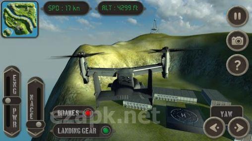 V22 Osprey: Flight simulator