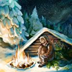 Winter Island: Crafting game. Survival Siberia