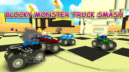 Blocky monster truck smash