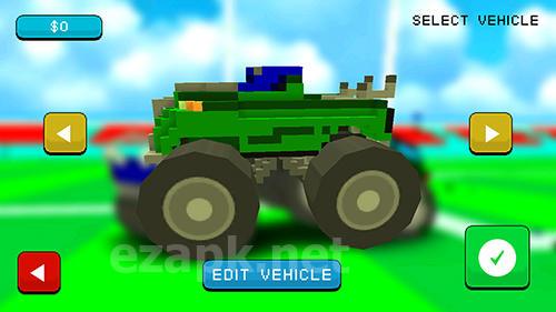 Blocky monster truck smash