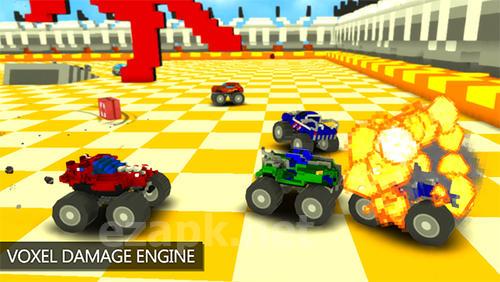 Blocky monster truck smash