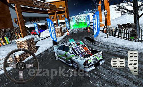 Winter ski park: Snow driver