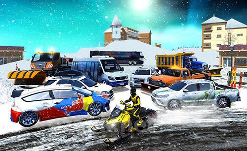 Winter ski park: Snow driver