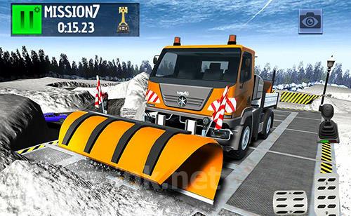 Winter ski park: Snow driver