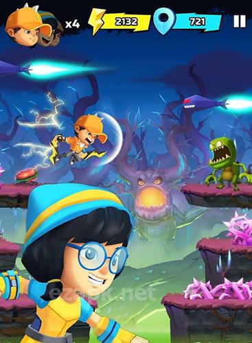 Boboiboy galaxy run: Fight aliens to defend Earth!