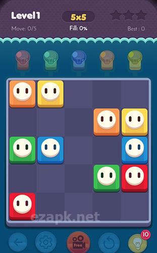 Connect puzzle: Spots connection. Brain puzzle