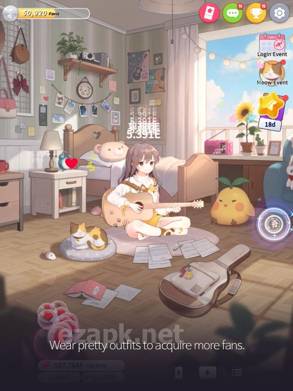 Guitar Girl : Relaxing Music Game