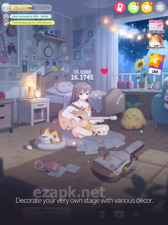 Guitar Girl : Relaxing Music Game